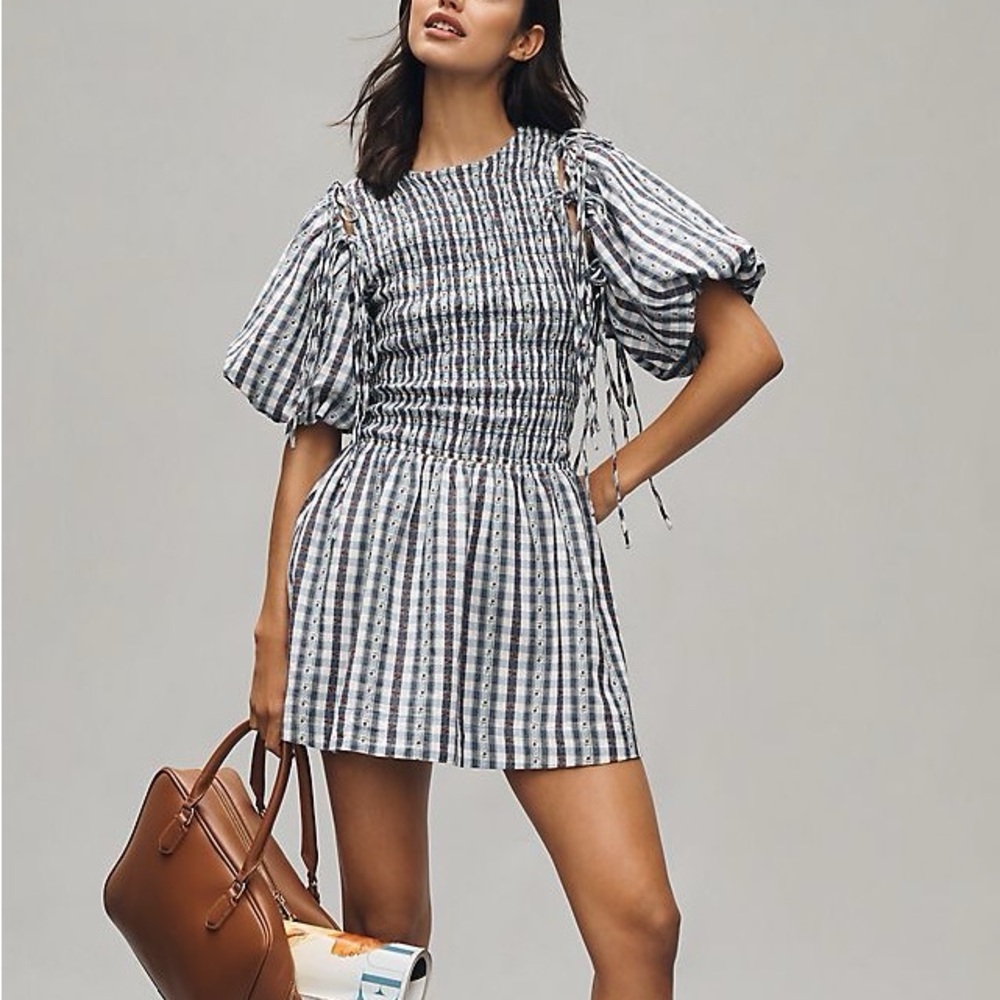 Damson Madder Becca Gingham Mini Dress